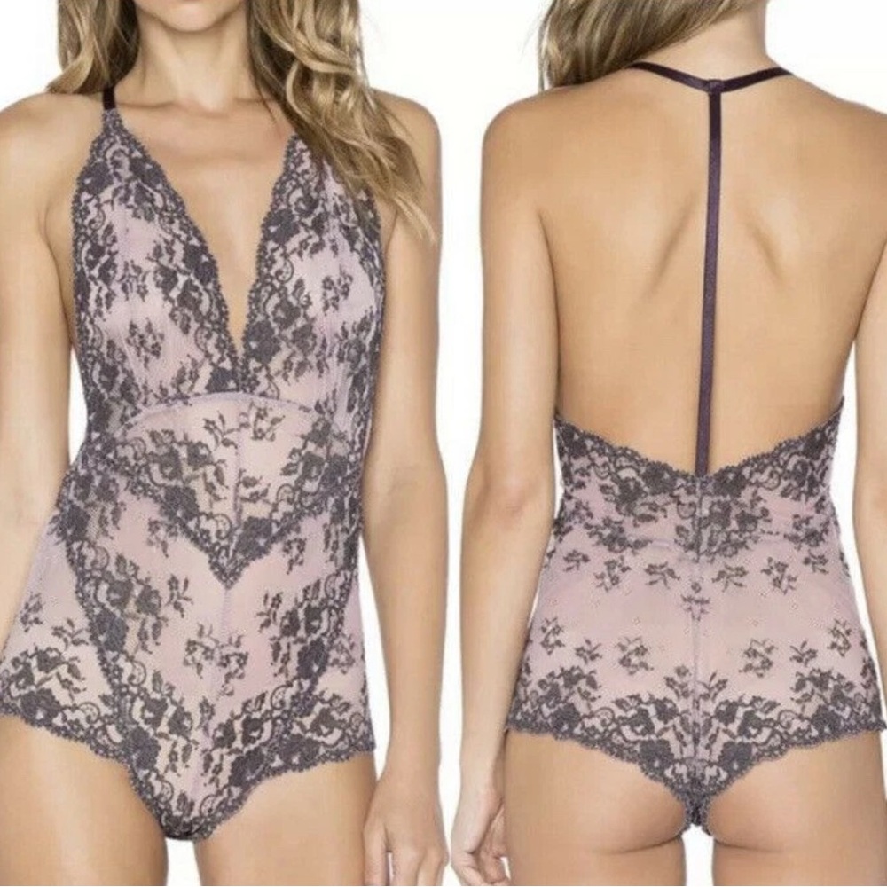 Free People Intimately Too Cute to Handle Bodysuit. *Eggplant Combo*